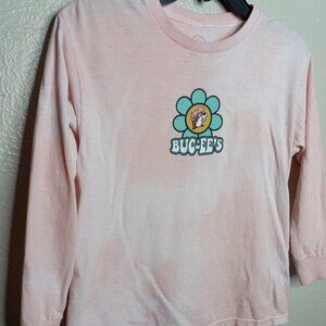Rare Vintage Buc-ee's "Be Kind" Flower Pink Pastel Tie-Dye Long Sleeve T-Shirt